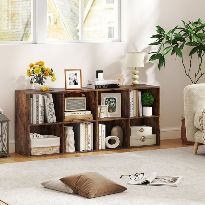 8-Cube Bookcase Bookshelf with 2 Anti-Tipping Kits-