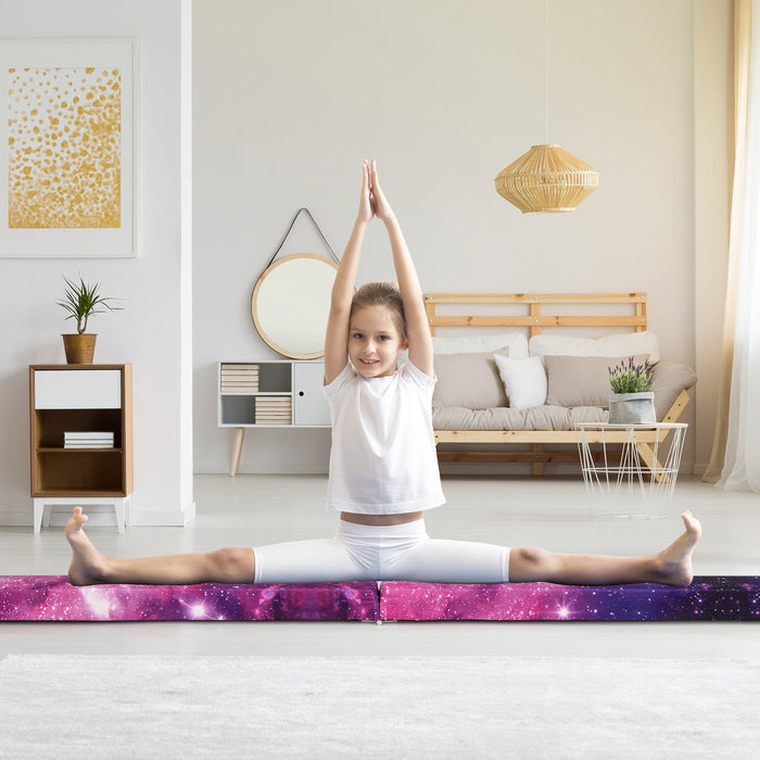 8 FT Folding Gymnastic Beam with Anti-slip Base for Toddler-Purple