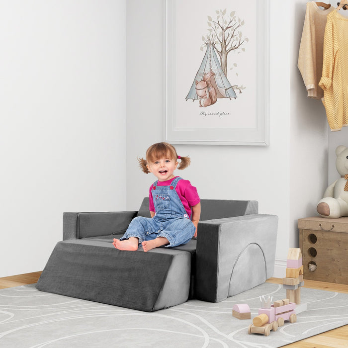 Modular Play Sofa 8-Piece - Kids Interactive Play Couch with Machine-Washable Fabric - Ideal for Fun and Learning at Home