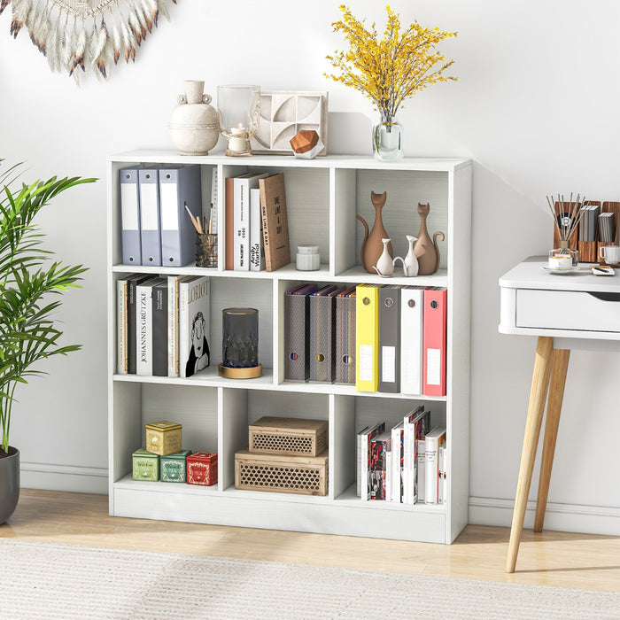 8-Cube Bookshelf with 2 Anti-Tipping Kits and Display Shelf for Home-