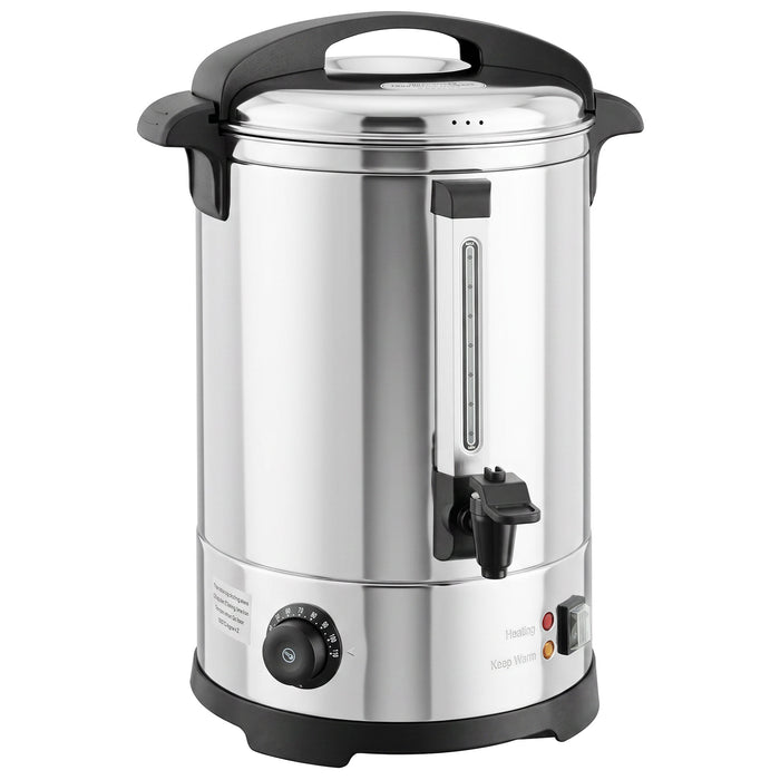 HOMCOM 6.5L Catering Urn, 1500W Stainless Steel Hot Water Boiler Dispenser with Thermostat, Keep Warm Function & Easy Pour Tap