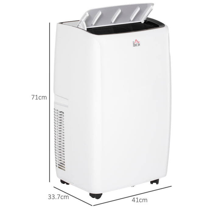 Portable 14,000 BTU Air Conditioner - Cools & Dehumidifies up to 40m², Sleep Mode, 24-Hour Timer - Easy Mobility with Wheels for Home & Office Use