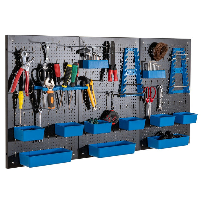 9-Bin Parts Rack Organizer with Hammer Racks for Garage-