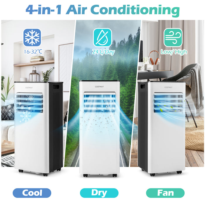9000 BTU Portable AC 4-In-1 Air Conditioner with Dry and Fan Mode-