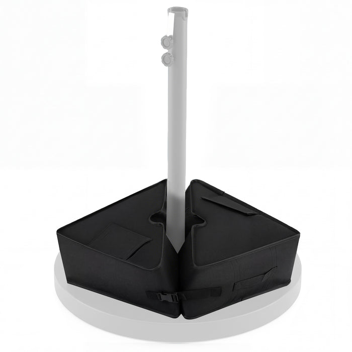 900D Oxford Fillable Heavy-Duty Weatherproof Cantilever Offset Patio Umbrella Stand with Slots-