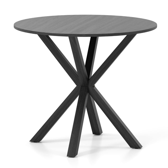 90CM Wood Dining Table with Intersecting Pedestal Base-