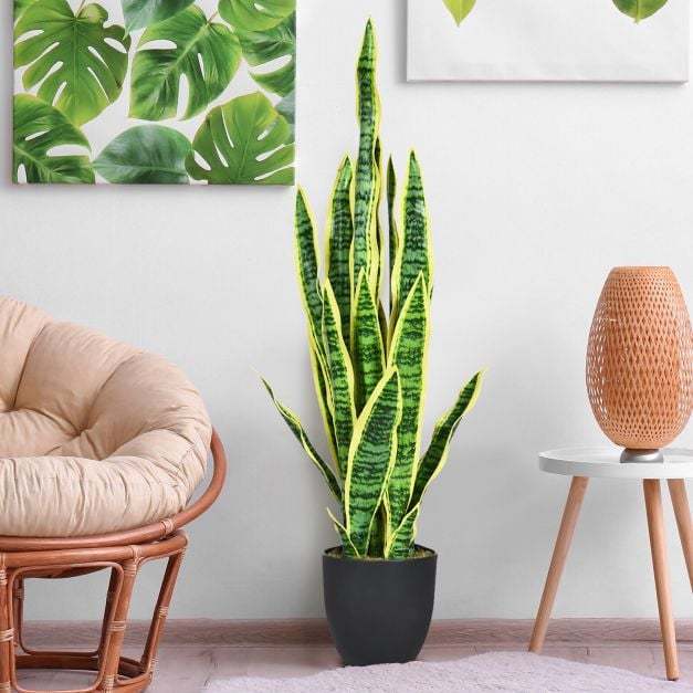 93 cm Artificial Snake Plant Set of 2 with Pot