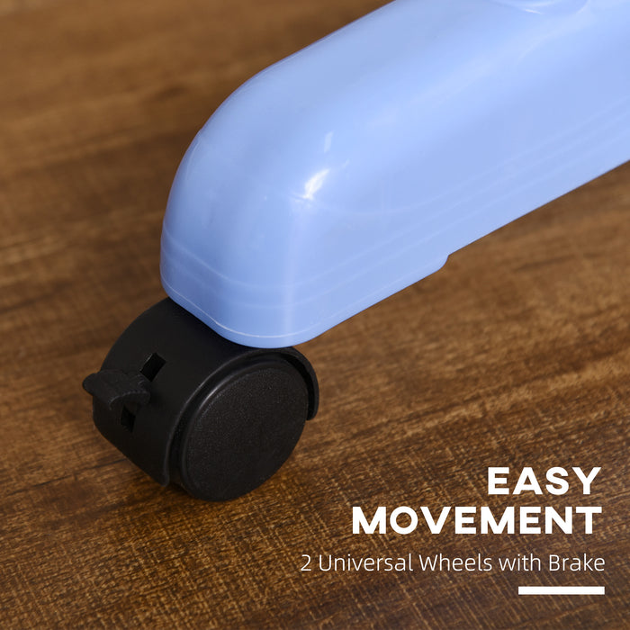 4-Tier Foldable Laundry Drying Rack - Sturdy Steel Construction with Castors, Blue - Perfect for Indoor/Outdoor Clothes Drying Needs