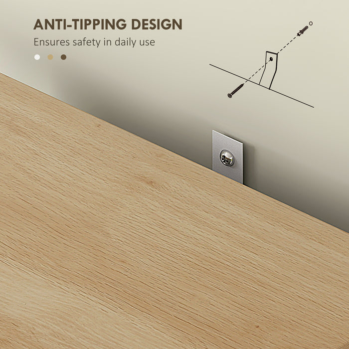 HOMCOM Tall Bathroom Storage Cabinet, Slim Bathroom Storage Unit with Doors and Adjustable Shelves, Freestanding Bathroom Cabinet with Curved Profile Design, White