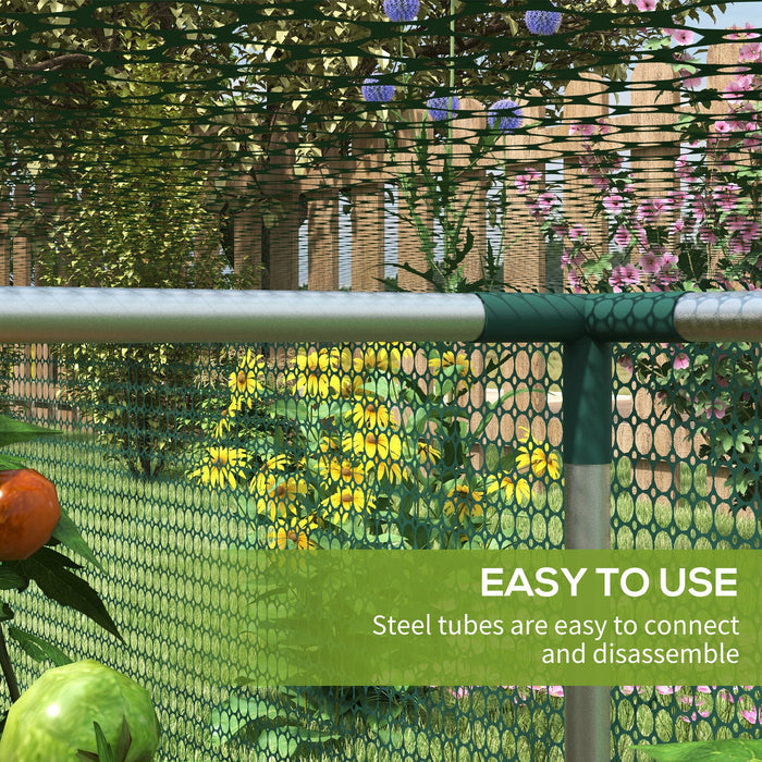 Outsunny 8' x 4' Plant Protection Cage, with Door, Green | Aosom UK