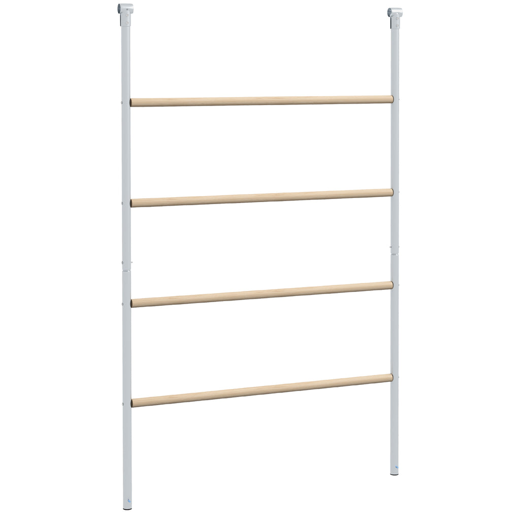 PawHut Chicken Perch for Coop, Wooden and Galvanised Steel Roosting Bar Jungle Gym, Chicken Roosting Ladder for Backyard Farm