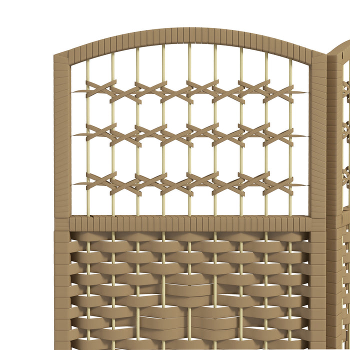 HOMCOM 3 Panel Folding Room Divider, Privacy Screen, Paravent Partition Separator for Living Room, Bedroom, Natural Wood
