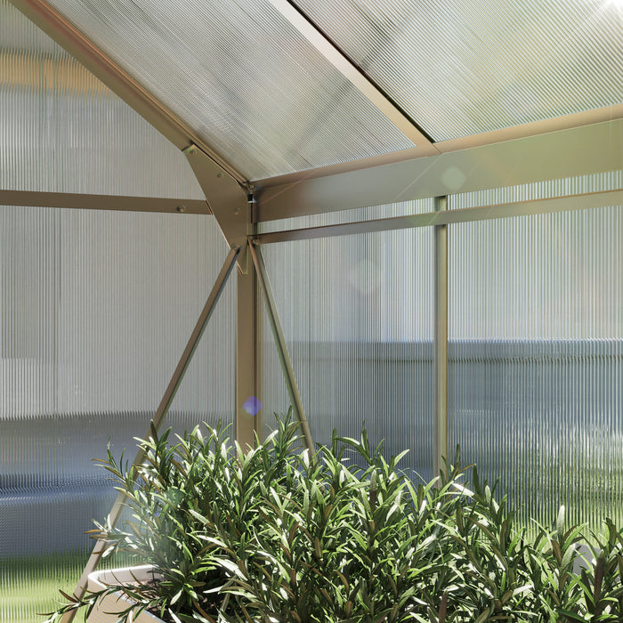 Outsunny 6 x 6ft Polycarbonate Greenhouse - Clear