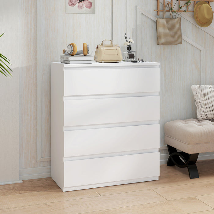 HOMCOM Chest of Four Drawers - White