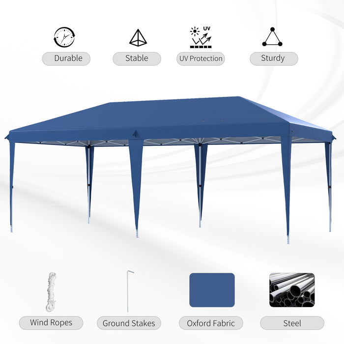 Large 6x3m Outdoor Gazebo - Waterproof Canopy Marquee for Garden Parties - Perfect Shelter for Events and Gatherings