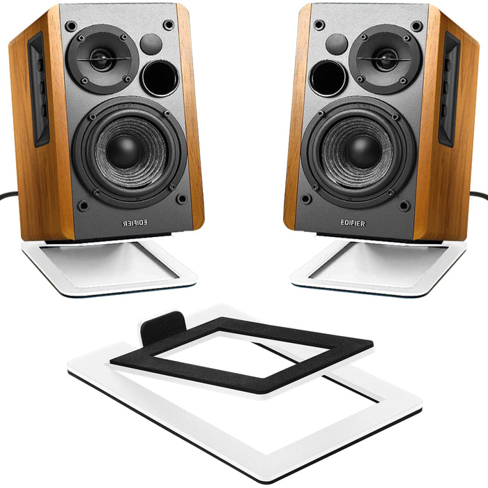 Desktop Speaker Stand — Carbon Steel Shock-Absorbing Base for Improved Sound