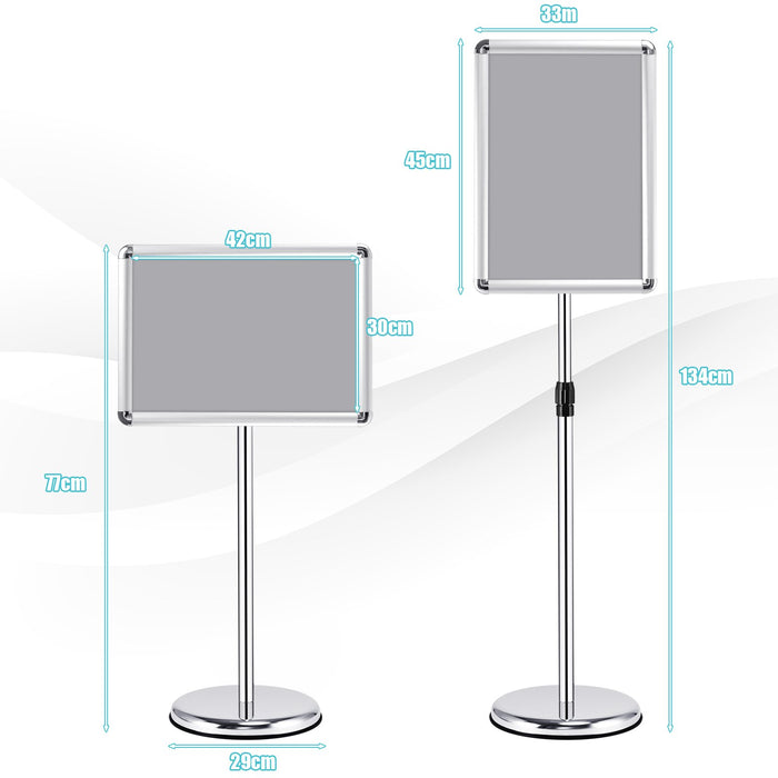 A3 Adjustable Poster Stand Presentation Stand with Adjustable Height