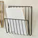 Wall-Mounted Iron File Holder — Magazine & Mail Organiser (Gold or Black)