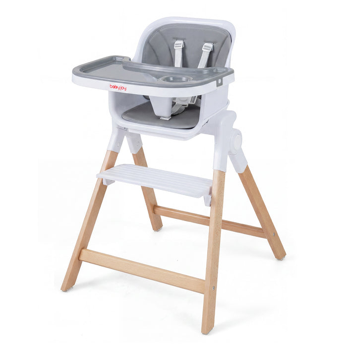 4-in-1 Convertible Baby High Chair with Detachable and Adjustable Tray-