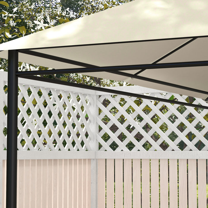 Outsunny 3 x 4m Gazebo Canopy Replacement Cover, Gazebo Roof Replacement (TOP COVER ONLY), Cream White