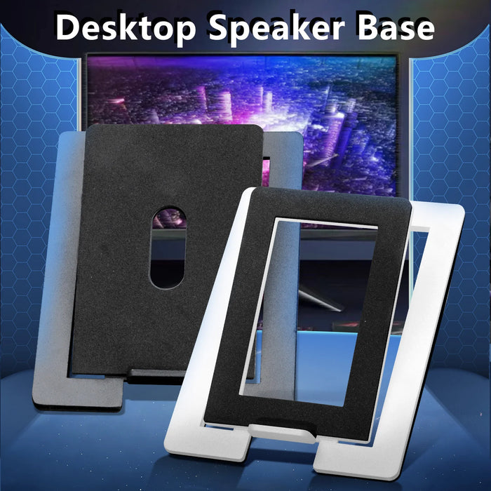 Desktop Speaker Base Stand — Carbon Steel Support for Computer Speakers (Single Stand)