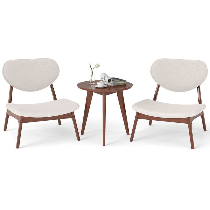 Accent Chairs Set of 2 with Side Table for Bedroom Waiting Room-
