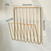 Wall-Mounted Iron File Holder — Magazine & Mail Organiser (Gold or Black)