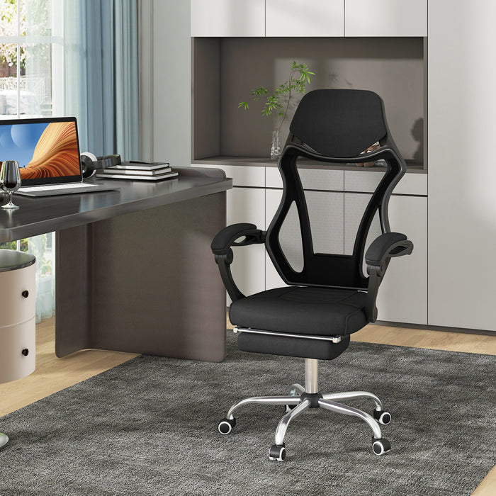 Adjustable Ergonomic Mesh Office Chair with Footrest-