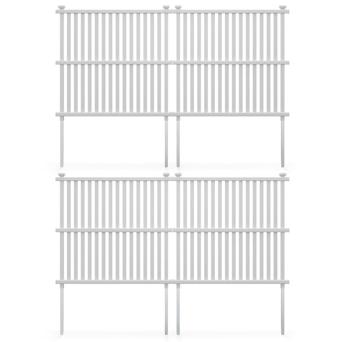 Air Conditioner Fence Panel with Metal Ground Stakes-
