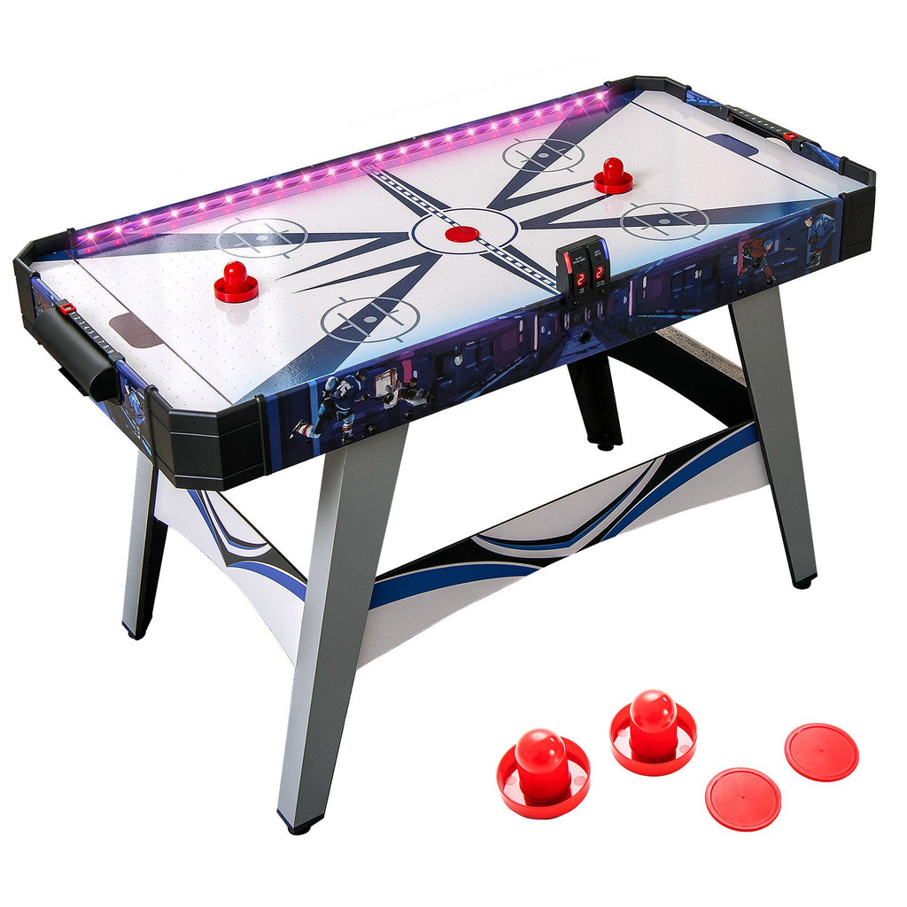 Air Hockey Game Table - Powered Action with 2 Pushers and Pucks - Entertainment Solution for Family Fun Time