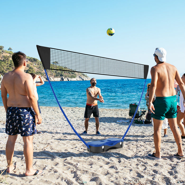 All-In-One Portable Badminton Net Set with Storage Base-