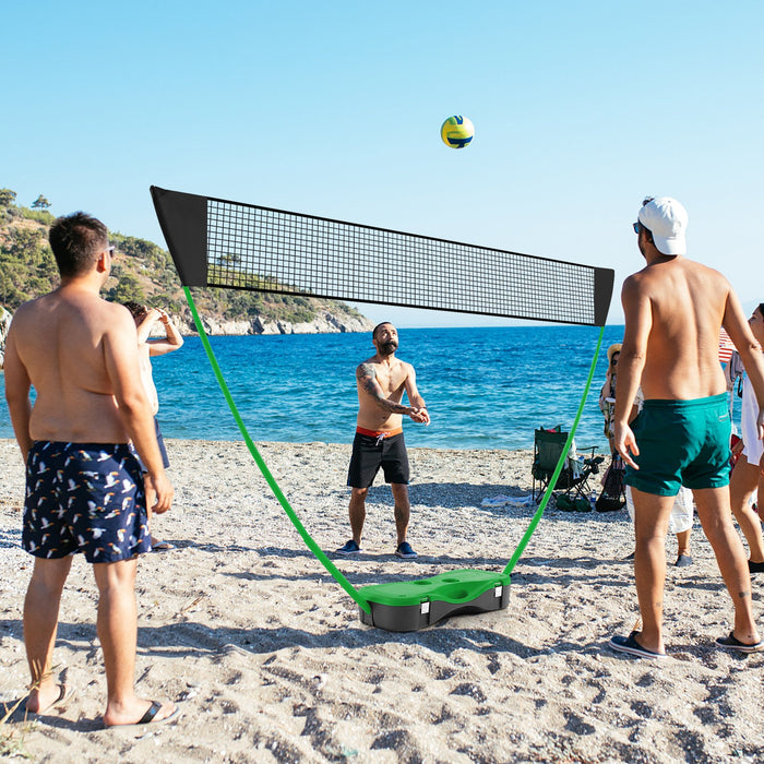 All-In-One Portable Badminton Net Set with Storage Base-