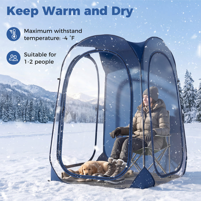 All-Weather Clear PVC Bubble Tent with Sealed Floor-