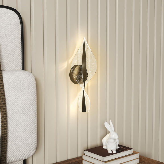 HOMCOM Led Wall Lamp 2 Pack, 13W Modern Indoor Spiral Wall Light, Colour Temperature Adjustable 3000K/4000K/6500K, for Bedroom, Living Room, Hallway, Stairs, Black