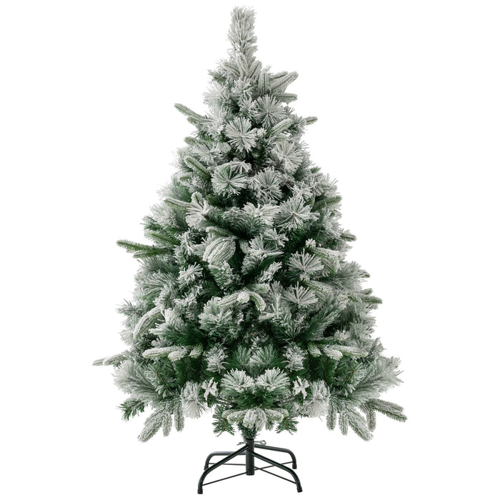 Artificial Christmas Tree with LED Lights, 8 Lighting Modes and Foldable Metal Stand-6 ft