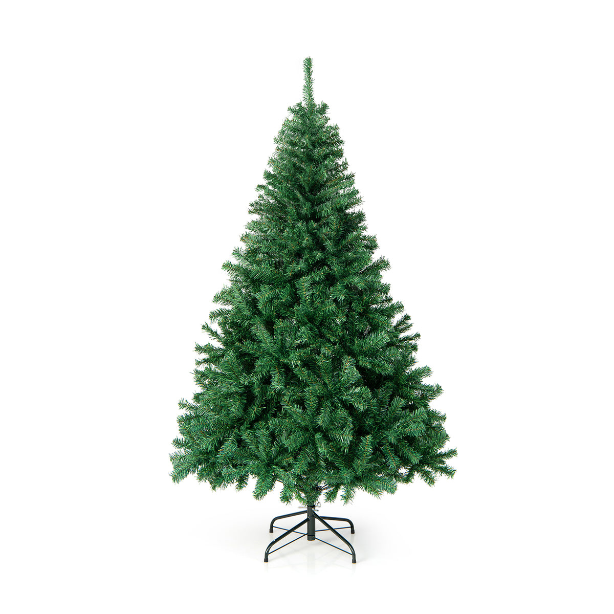 6/7.5 FT Tall Artificial Christmas Tree Hinged Xmas Tree with Lush PVC Branch Tips-