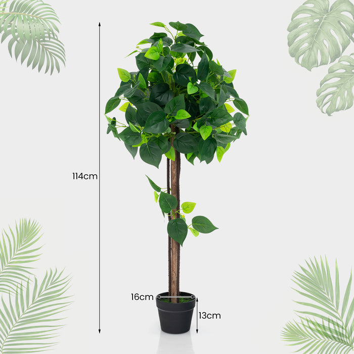 Artificial Hydrangea Tree Fake Potted Silk Tree with Realistic Hydrangea Leaves