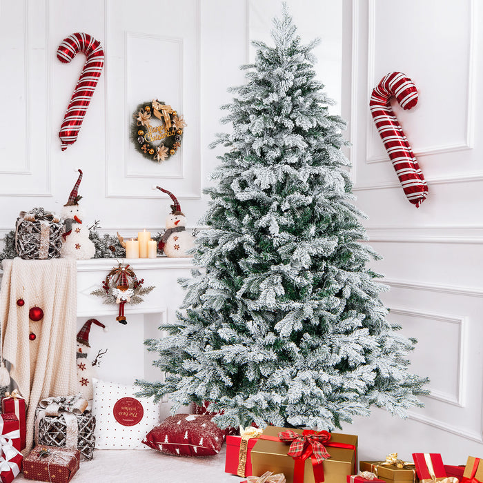 Artificial Xmas Tree Flocked Christmas Tree with Branch Tips-