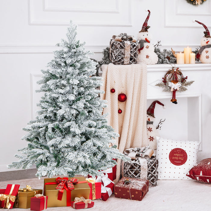 Artificial Xmas Tree Flocked Christmas Tree with Branch Tips-