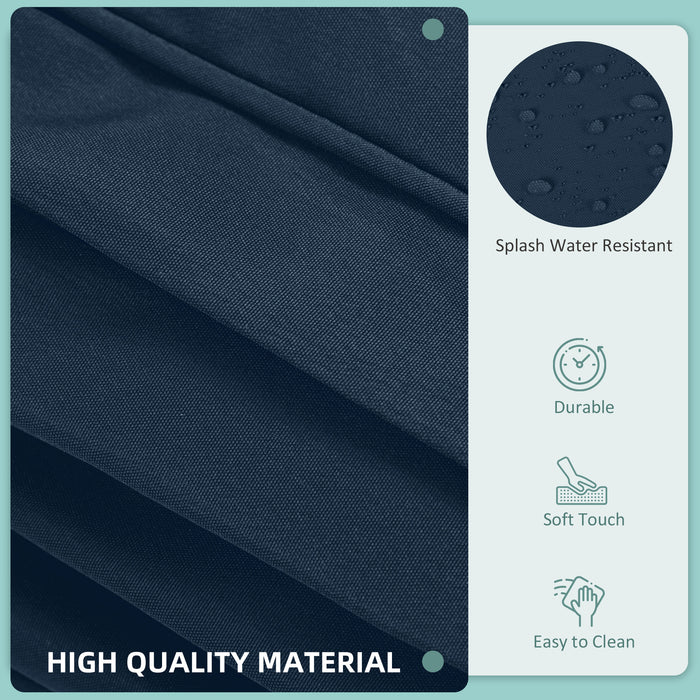 Outsunny Garden Rattan Sofa Cushion Polyester Cover Replacement Outdoor- No Cushion Included, Blue