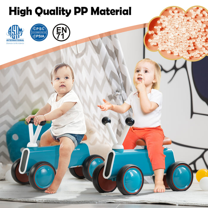 Baby Balance Bike with 4 Enclosed Wheels No Pedal for Boys Girls-