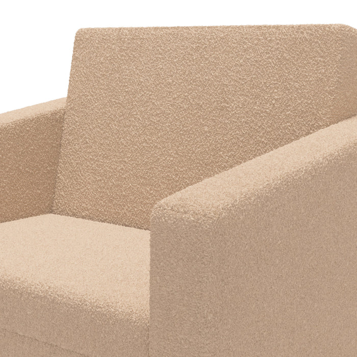Foldable Children's Recliner Chair - 2-in-1 Kids Armchair for Toddlers, Khaki - Perfect Relaxing Seat for Ages 1.5 to 3 Years Old