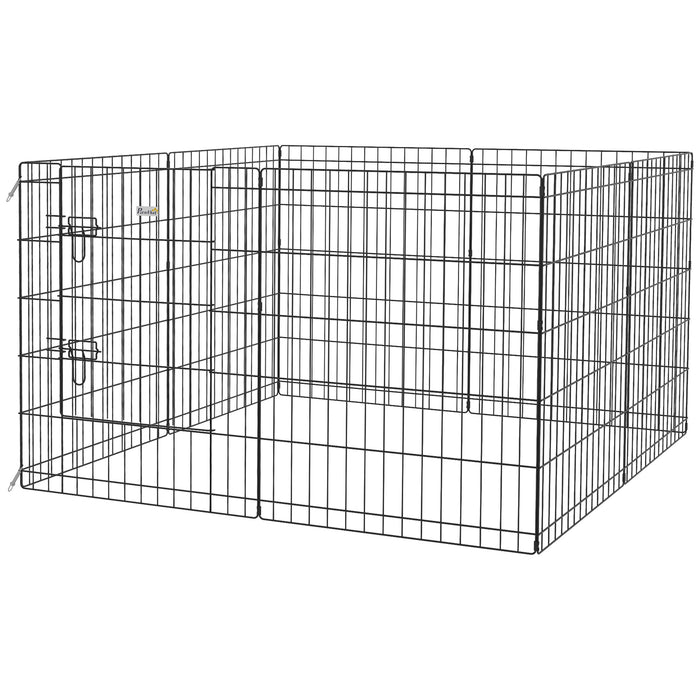 8 Panel DIY Dog Pen with Easy Access Door - Ideal for Dogs & Small Animals, Safe Indoor/Outdoor Enclosure - 61cm Height for Pet Security and Play Area