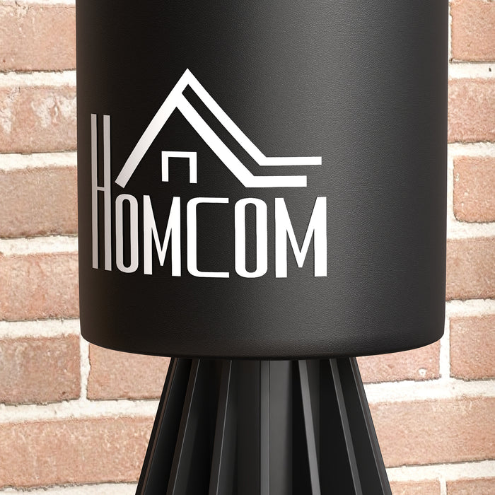 HOMCOM 155-205cm 3-IN-1 Freestanding Boxing Punching Bag Stand, Boxing Speed Trainer with Rotating Flexible Arm, Speed Ball, Fillable Base, Black
