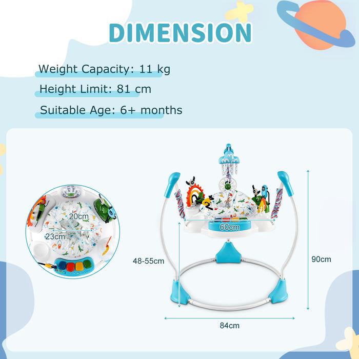 Baby Activity Center Baby Jumper and Bouncer with 6 Interactive Toys for Babies Age 6 Months +-