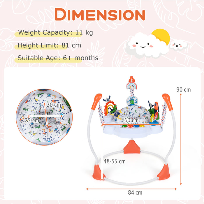 Baby Activity Center Baby Jumper and Bouncer with 6 Interactive Toys for Babies Age 6 Months +-
