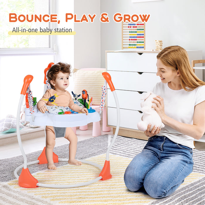 Baby Activity Center Baby Jumper and Bouncer with 6 Interactive Toys for Babies Age 6 Months +-