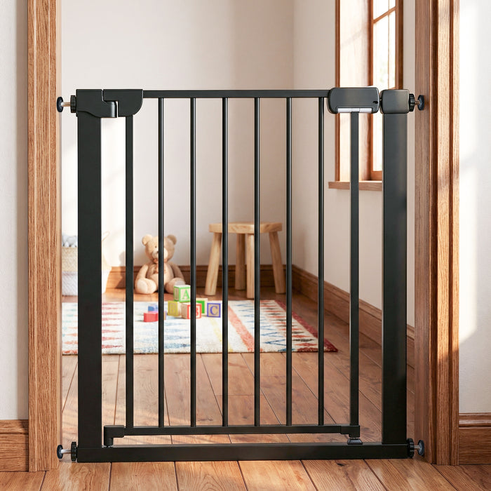 Baby Gate for Stairs Pressure Mounted Auto-Close Door Gate-