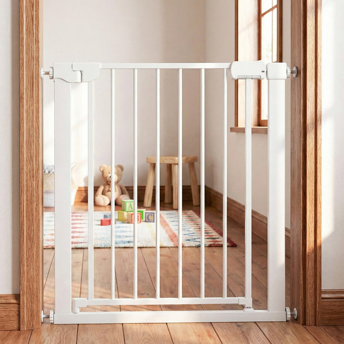 Baby Gate for Stairs Pressure Mounted Auto-Close Door Gate-