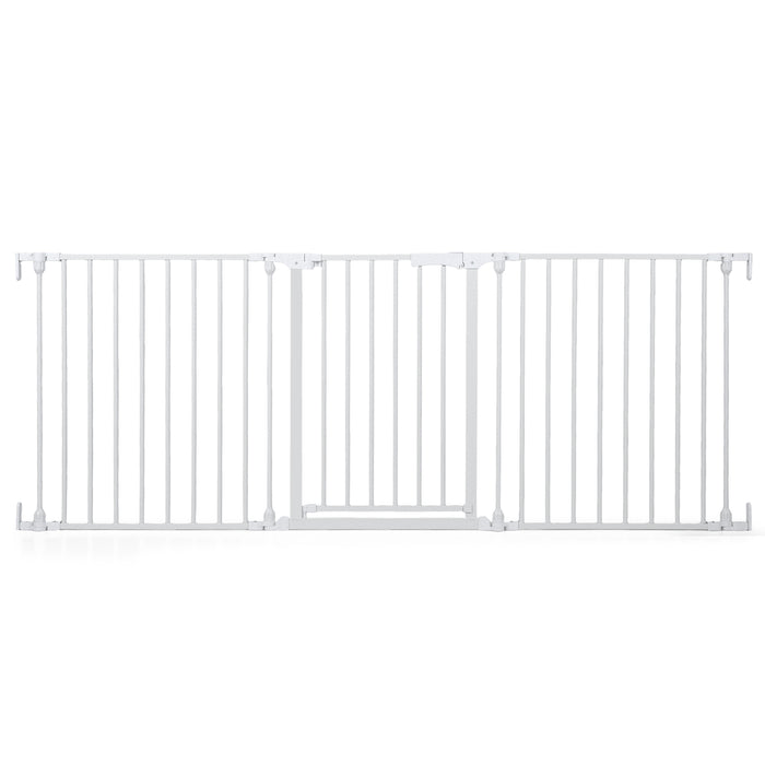 Baby Gate for Stairs Doorways 3-Panel Hardware-Mounted Safety Pet Gate-